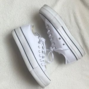 White Platform Converse